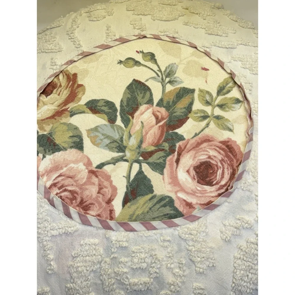 Decorative Accent Pillow Set French Country Victorian Chic Shabby Floral VTG
